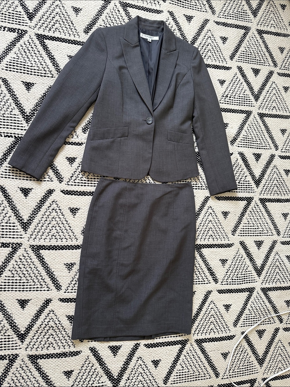 Charcoal Gray Women's Suit - Classic Professional Blazer & Pencil Skirt
